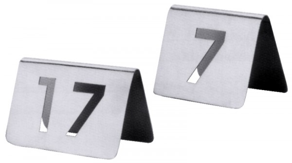 Tischnummernschild mit Nummern von 25 bis 36
