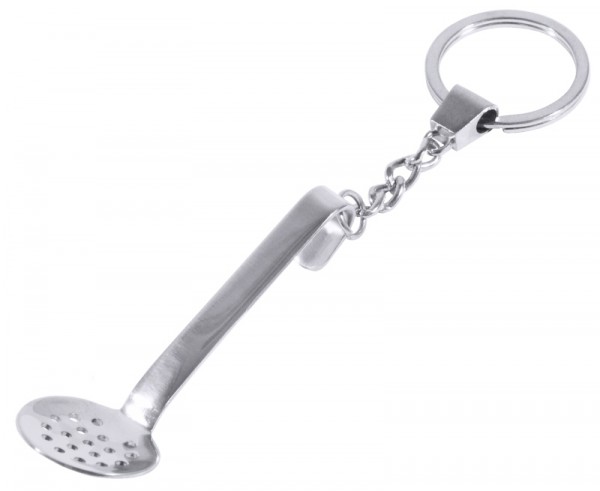 Schlüsselanhänger Schaumlöffel mit Kette und Ring