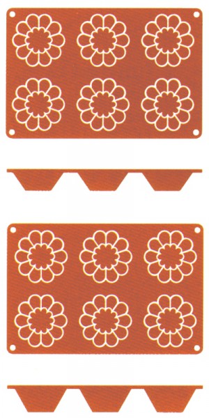 Silikon-Backmatte Briochette, 8 cm, hoch 4 cm