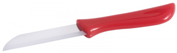 Küchenmesser mit rotem Griff, glatte Klinge
