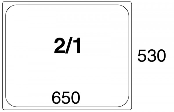 GN-Behälter 2/1, Polycarbonat 20 cm