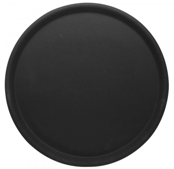 Tablett rund, rutschfest 43 cm, schwarz