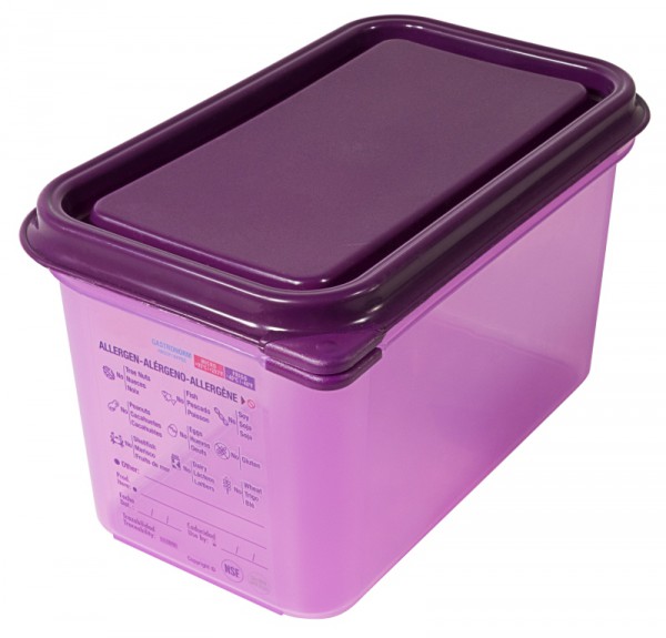Behälter allergen 1/4 150 mm aus lila Polypropylen, 4,3 l