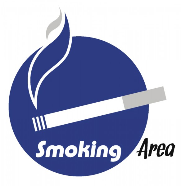 Schild Smoking Area